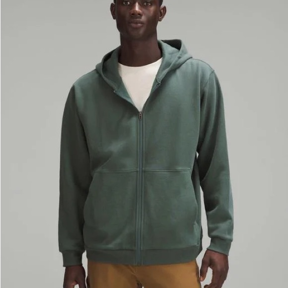 Lululemon Steady State Fleece Lined Full Zip Hoodie Green Size Large - Picture 3 of 7